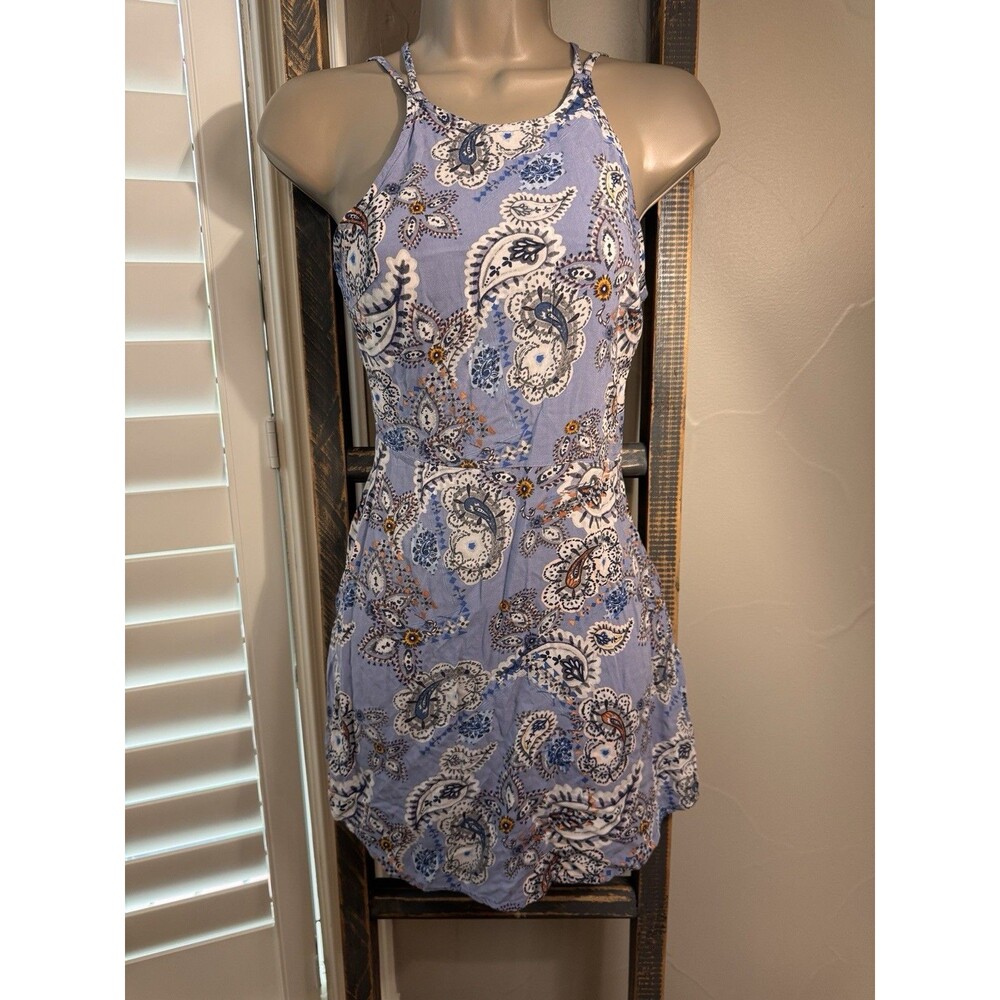 Women's sz. S. Kendall & Kylie Sun Dress Blue Paisley